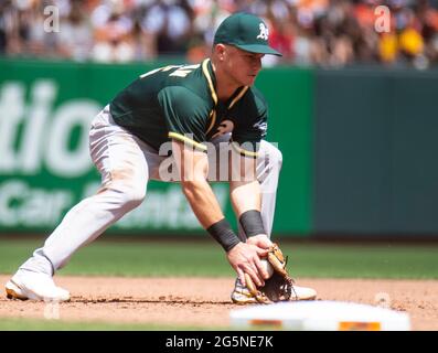 June 27 2021 San Francisco CA, U.S.A. Oakland Athletics shortstop