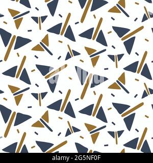 Masculine geometric seamless pattern. Classic retro geo shape for digital scrapbook paper and repeatable men gift wrap design in vector. Stock Vector
