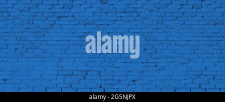 blue brick wall texture grunge background Stock Photo