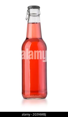 bottle with tasty drink isolated on white with clipping path Stock Photo