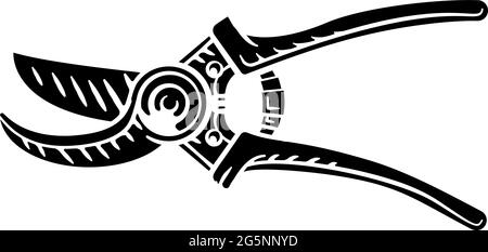 Garden Tool Trimmer Secateurs Pruning Shears Stock Vector