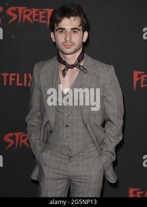 Los Angeles, USA. 28th June, 2021. Ted Sutherland arrives at the FEAR STREET TRILOGY Premiere held at the LA State Historic Park in Los Angeles, CA on Monday, ?June 28, 2021. (Photo By Sthanlee B. Mirador/Sipa USA) Credit: Sipa USA/Alamy Live News Stock Photo