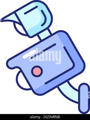 Floodlight camera RGB color icon Stock Vector