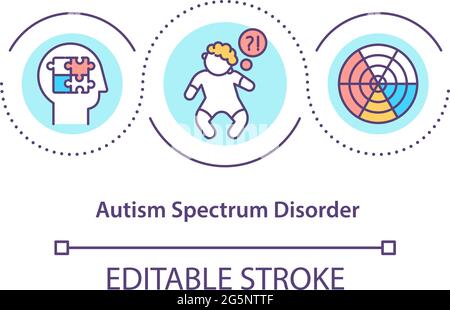 Autism spectrum disorder concept icon Stock Vector