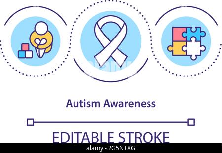 Autism awareness concept icon Stock Vector