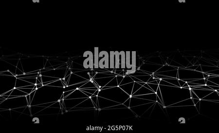 Abstract technology background. Big data visualization. Vector digital dynamic wave. Stock Vector