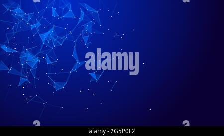 Abstract technology background. Network connection structure. Stock Vector