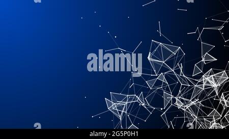 Abstract technology background. Network connection structure. Stock Vector
