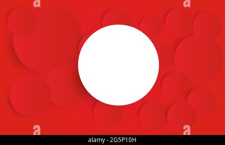 paper circle banner with drop shadows on green background template. Vector illustration Abstract banner with text space. Stock Vector