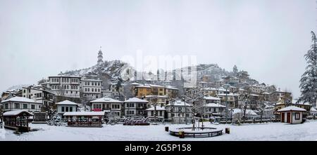 Goynuk is one of the most important towns in Bolu which belongs to the Black Sea region. By consisting of traditional Turkish houses it has become an Stock Photo