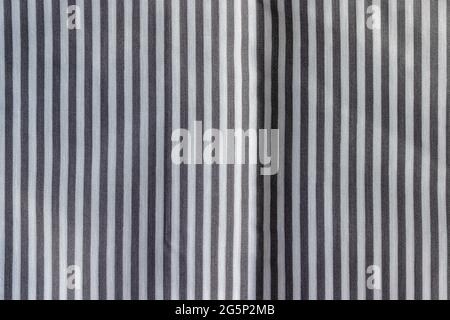 Striped fabric texture. White and gray textile background Stock Photo