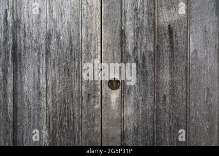 weathered oak textured garage doors Stock Photo