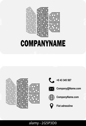 Modern and creative business card template for architect. Stock Vector