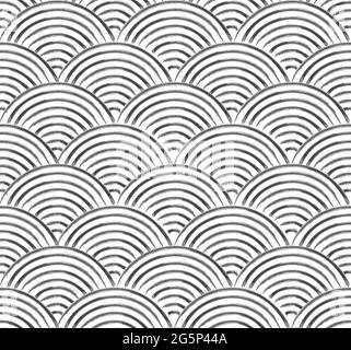 Semi circle pattern vector with black and silver color Stock Vector