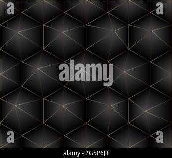 3d Hexagon shapes in Red and black color. Stock Vector