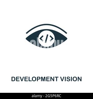 Development icon. Monochrome simple Brain Process icon for templates ...