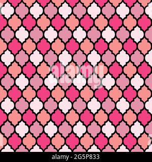 colorful Moroccan pattern with isolated white background Stock Vector