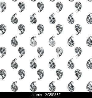 paisley pattern for fabric.Traditional ethnic pattern. Stock Vector