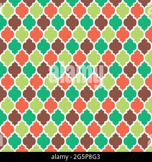 Colourful Moroccan pattern with isolated white background Stock Vector