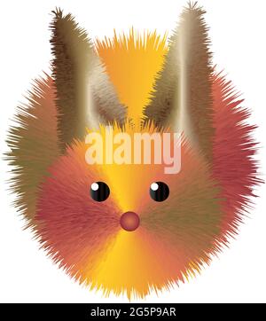 colorful Rabbit character isolated on white background Stock Vector