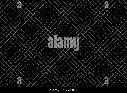Geometric texture, repeating linear abstract pattern Thin black line vector pattern.Diagonally laid bricks Scandinavian style brick background for kit Stock Vector
