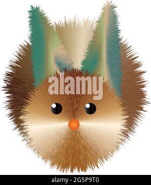 colorful Rabbit character isolated on white background Stock Vector