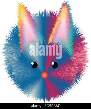 colorful Rabbit character isolated on white background Stock Vector