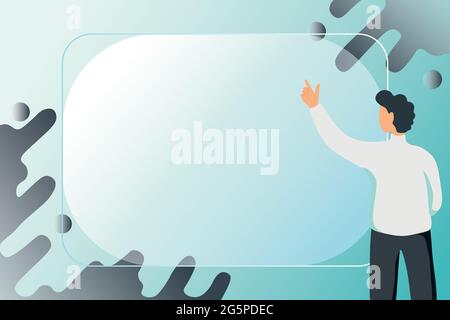 Abstract Composing New Email, Creating Online Invitation Lists, Browsing Internet Websites, Global Communication Device, Computer Work Ideas, Data Stock Vector