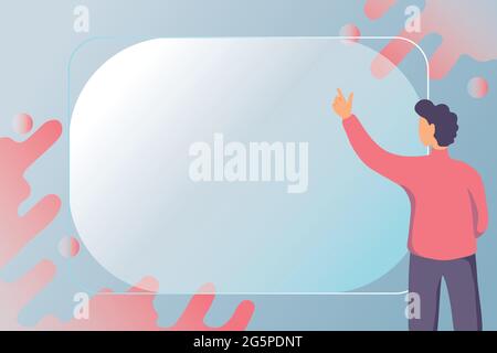Abstract Composing New Email, Creating Online Invitation Lists, Browsing Internet Websites, Global Communication Device, Computer Work Ideas, Data Stock Vector