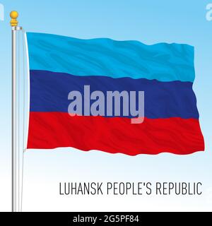 Luhansk Republic official flag, Europe, vector illustration Stock Vector