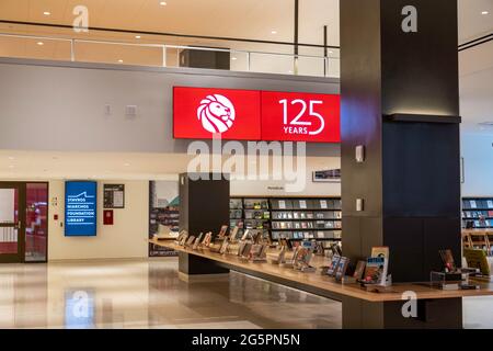 the Stavros Niarchos Foundation Library (SNFL) is Located at 455 Fifth Avenue , NYC, USA Stock Photo