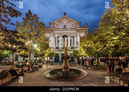 The Old Market Hall at Evening Stock Photo