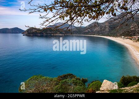 An amazing view of Oludeniz which is a county of Fethiye in Turkey Stock Photo