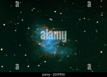 Crab Nebula in the Taurus Constellation Stock Photo