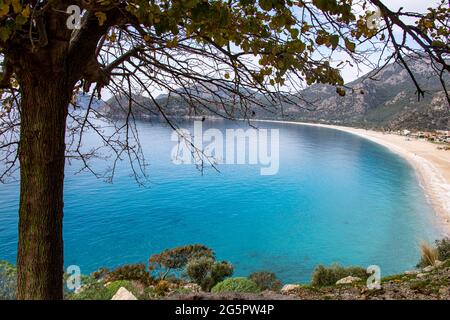 An amazing view of Oludeniz which is a county of Fethiye in Turkey Stock Photo