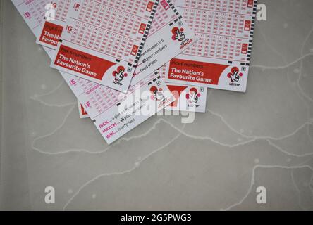 National Lottery slips Stock Photo Alamy