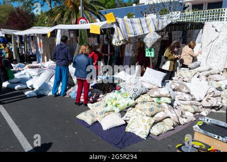 Plasencia, Spain - March 23, 2021: A Street Market Stall That Sells Women  Underwear As Tights, Pantyhose, Panties And Bras Stock Photo, Picture and  Royalty Free Image. Image 171879332.
