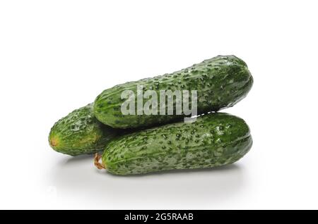 cucumbers on white background with soft shadow Stock Photo