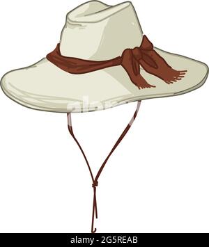 Safari hat, protective cap for tourists vector Stock Vector