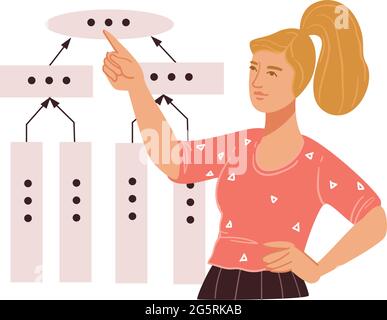 Planning steps and actions, strategy and goals Stock Vector