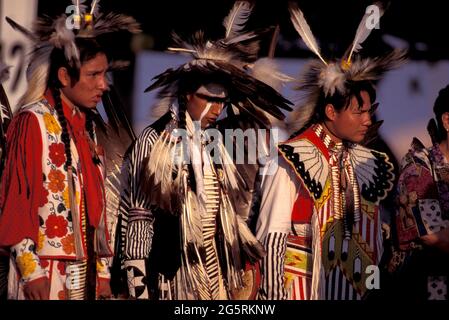 USA, South Dakota, Rosebud Indian Reservation, Pow Wow, Traditional dancers Stock Photo