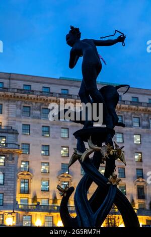 England, London, Westminster, Green Park, Statue of Goddess Diana Stock Photo