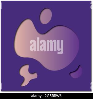 Bright graphic elements.Paper cut.Vector. Dynamic colored shapes and lines. Abstract gradient banners with flowing fluid shapes. Template for logo Stock Vector