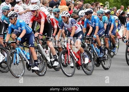 Redon, Fougeres, France, 29/06/2021,  Vincenzo Nibali of Trek-Segafredo during the Tour de France 2021, Cycling race stage 4, Redon - Fougeres (150,4 Km) on June 29, 2021 in Fougeres, France - Photo Laurent Lairys / DPPI Stock Photo