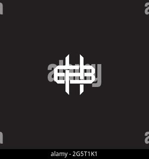 Initial letter overlapping interlock logo monogram line art style isolated on black background template Stock Vector