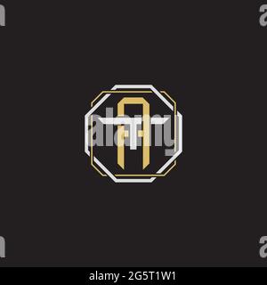 letter ta linked overlapping logo vector Stock Vector Image & Art - Alamy