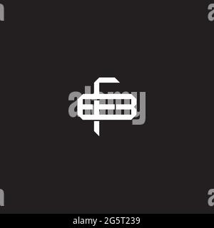 Initial letter overlapping interlock logo monogram line art style isolated on black background template Stock Vector