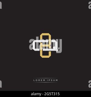 Initial BQ alphabet line art logo design of vector Stock Vector Image ...
