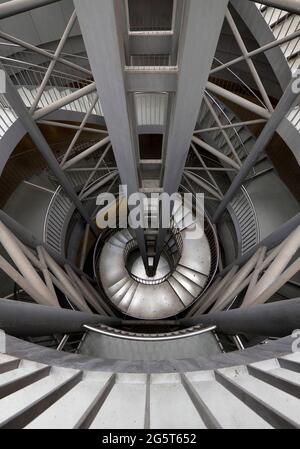 stairs at Reinoldikirche subway station, Germany, North Rhine-Westphalia, Ruhr Area, Dortmund Stock Photo