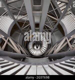 stairs at Reinoldikirche subway station, Germany, North Rhine-Westphalia, Ruhr Area, Dortmund Stock Photo